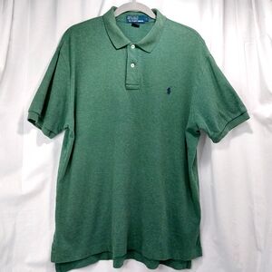 Polo Ralph Lauren Men's Adult Size L Cotton‎ Short Sleeve Heather Green